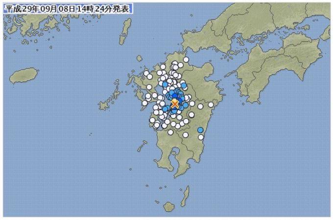 熊本県熊本地方で地震発生 久留米市は震度1。メキシコ沖ではＭ８地震も発生！