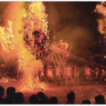 鬼の修正会（しゅじょうえ）無病息災を祈願する火祭り！筑後市熊野神社にて開催