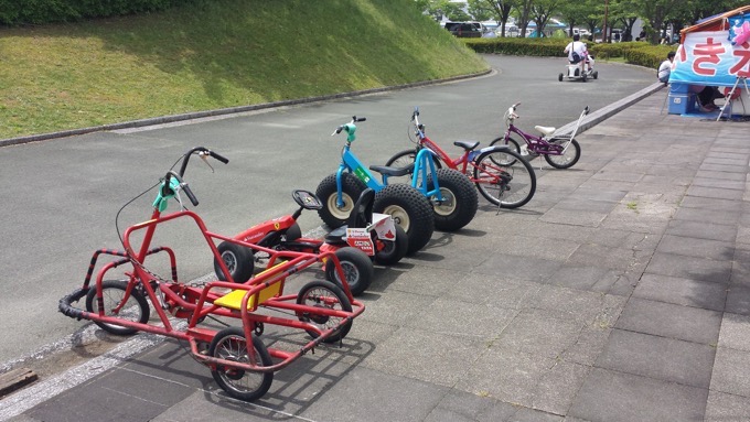 久留米サイクルファミリーパークにあるおもしろ自転車