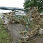 久留米市 リバーサイドパーク 大雨被害により7月末まで公園が利用できない状況