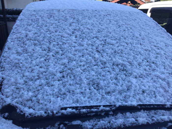 久留米市 2018年12月29日 雪が積もる