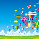 吉野ヶ里ウィンターバルーンフェスタ 約30機の熱気球によるの熱い競技