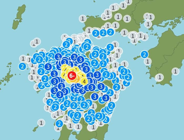 熊本地方 地震 2019年1月3日 震度6弱