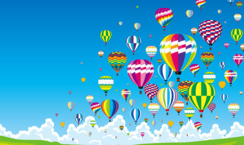 2019 吉野ヶ里ウィンターバルーンフェスタ 約30機の熱気球の競技
