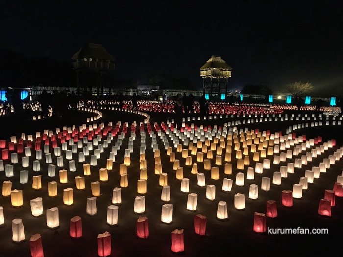 吉野ヶ里 光の響2020 ライトアップイベント開催 今年は花火打上は中止