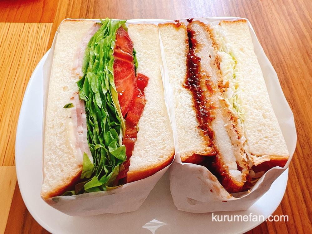 ぶどうぱん専門店 ぶどぱん 焼き上げた生食パンを使ったサンドイッチ
