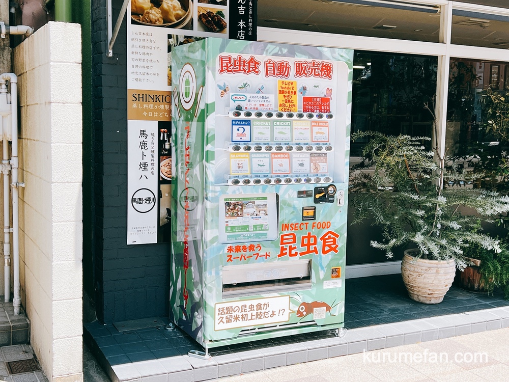 昆虫食自動販売機の場所【福岡県久留米市東町36-6】