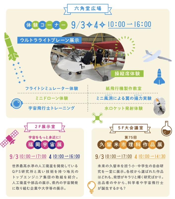ISTS福岡･久留米大会キックオフイベント「めくるめく宇宙博」イベント内容