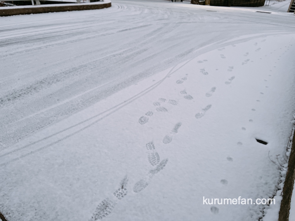 久留米市 雪が積もる、雪景色（2023年1月25日）