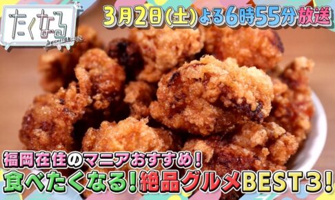 「福岡のカレー・パン・唐揚げベスト３」放送！マニアおすすめ絶品グルメ！たくなる