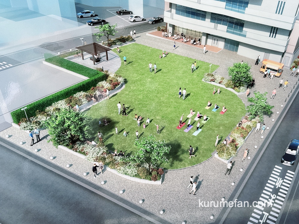 久留米市天神町 西鉄久留米駅東口側に公園整備 2027年秋頃完成予定