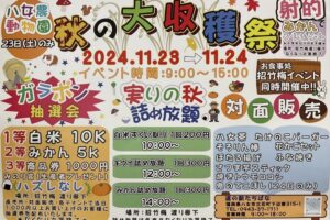 道の駅たちばな「秋の大収穫祭2024」みかん・キウイ詰め放題、対面販売など開催！