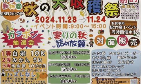 道の駅たちばな「秋の大収穫祭2024」みかん・キウイ詰め放題、対面販売など開催！