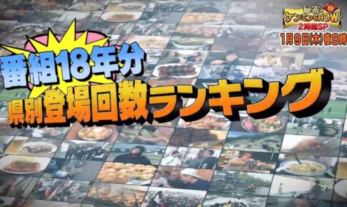 「46道府県 番組登場回数ランキング」を発表！福岡県は？秘密のケンミンSHOW極