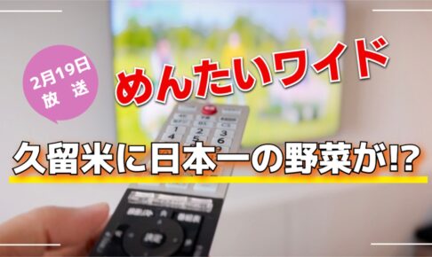 「久留米に日本一の野菜が!?」めんたいワイドで放送【久留米市】