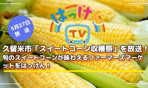 NHK 久留米市「スイートコーン収穫祭」を放送！はっけんTV【5/27】