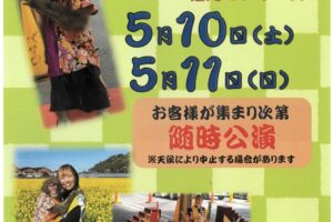 道の駅原鶴「福岡モンキーズ 猿まわし公演」開催！ダイナミックな大技芸【朝倉市】