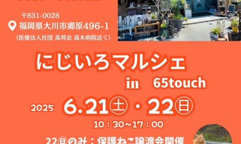 「にじいろマルシェ in 65touch」2日間で35店舗出店！保護猫譲渡会も開催