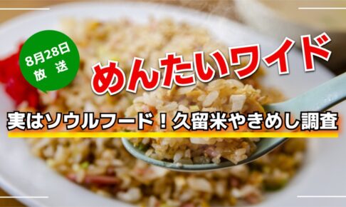 実はソウルフード！久留米やきめし調査 めんたいワイド【8/28放送】
