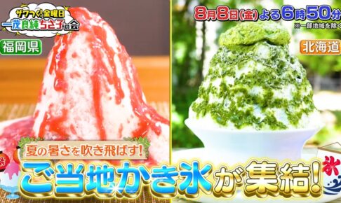 ザワつく！金曜日 福岡県の大人気かき氷店を放送！日本全国かき氷祭【8/8】