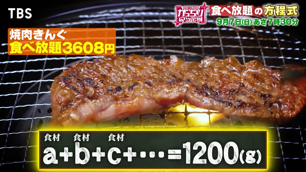 「焼肉きんぐ」食べ放題チェーン禁断の『儲かり方程式』を放送！がっちりマンデー!!