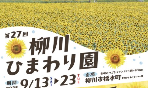 「柳川ひまわり園2025」約50万本のひまわり！日没後ライトアップも【柳川市】