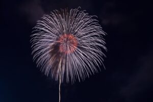 今日、10月26日 久留米市で花火打上!
