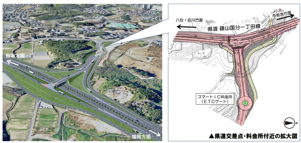 久留米南(くるめみなみ)IC(仮称)の整備概要 久留米南(くるめみなみ)IC(仮称)の整備概要