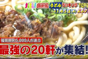 2025年版 福岡県民5000人が選ぶ！うどんランキングTOP20 まじもん！