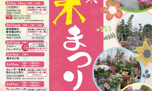 「第21回久留米植木まつり」植木苗木の業者が大集合！1000種類10万本を展示即売