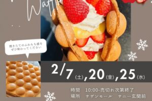 ナナイロキッチンカー 久留米市に2月期間限定オープン!本格ふわもち米粉バブルワッフル