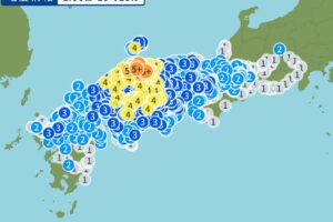 島根県東部を震源地とする地震 最大震度5強 福岡県久留米市で震度2【1/6】