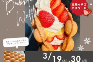 久留米市『ナナイロキッチンカー』3月期間限定オープン！バブルワッフル