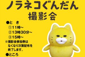 ゆめタウン久留米「ノラネコぐんだん撮影会」参加無料【久留米市】