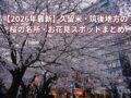 【2026年最新】久留米・筑後地方の桜の名所・お花見おすすめスポットまとめ